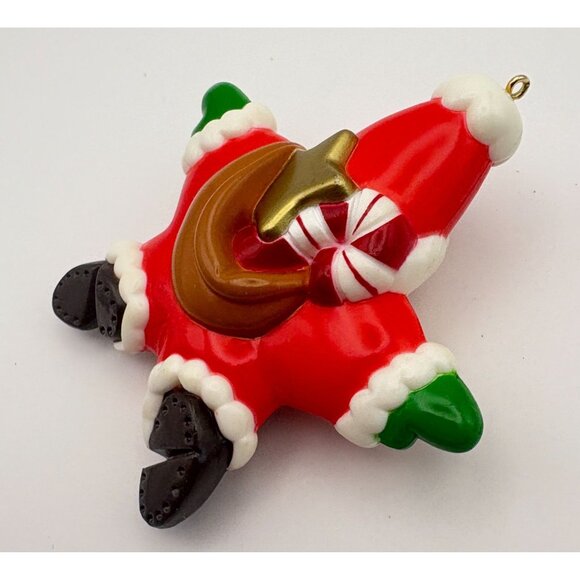 Hallmark Star Shaped Santa Claus Christmas Tree Ornament 1984 - Picture 4 of 6